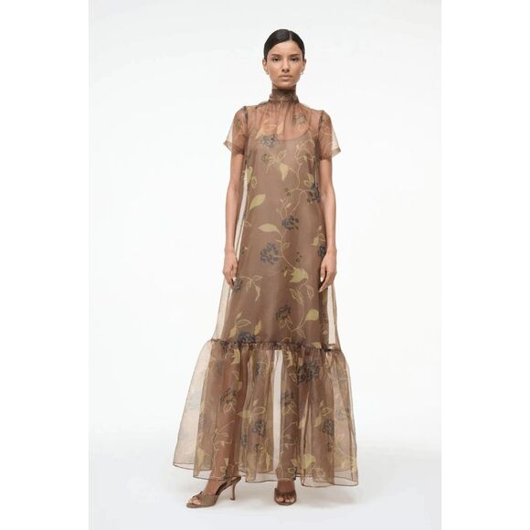 STAUD CALLUNA DRESS VINTAGE FLORAL SIZE XL $495 - Picture 1 of 12